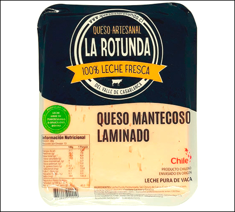 Queso Mantecoso Laminado  500 grs Unidad